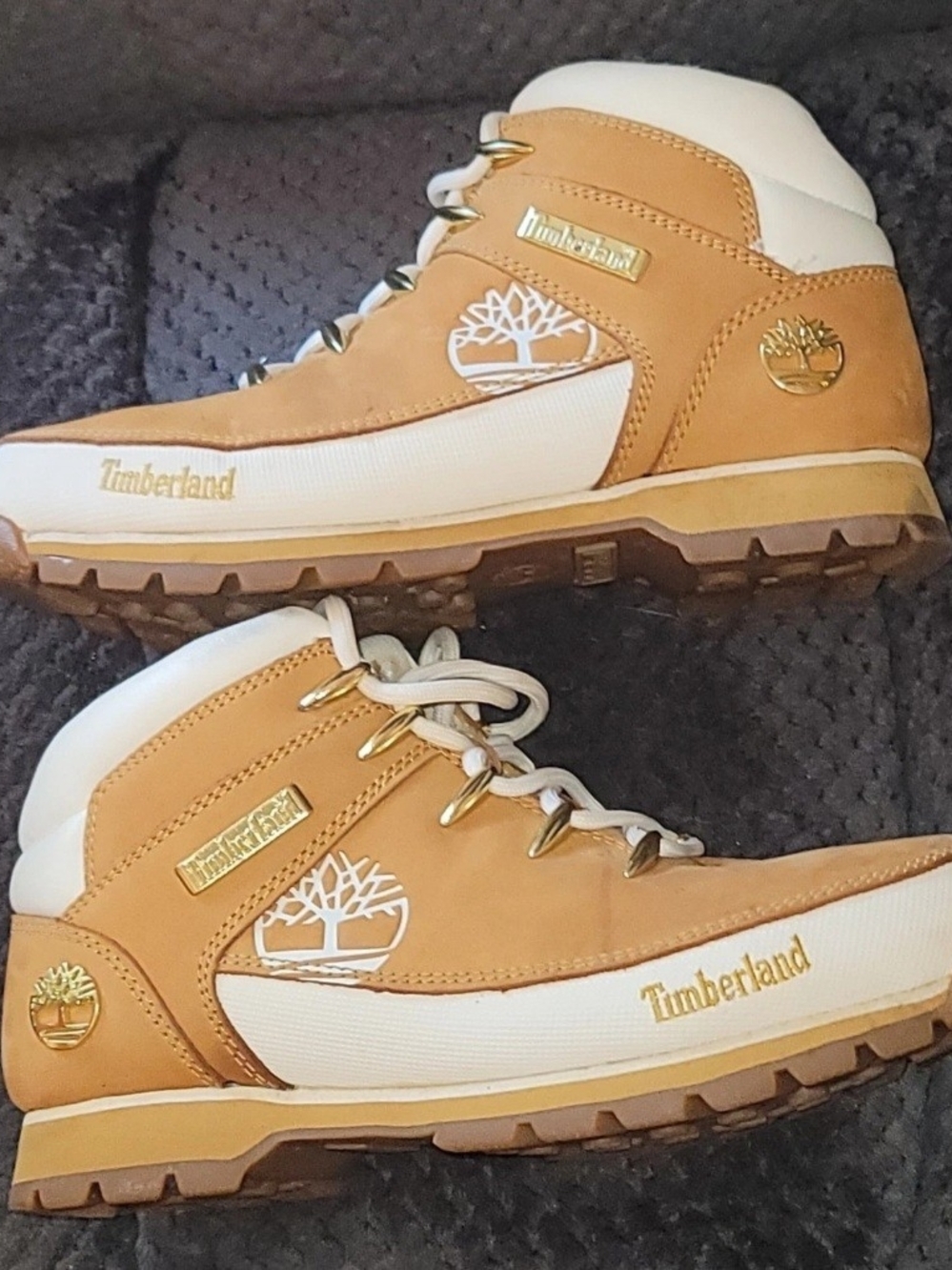 Timberland Euro Tan Leather Lace-Up Hiking Boots 8.5